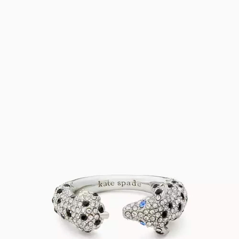 $99 Kate Spade Hot Dog Crystal Ring Silver